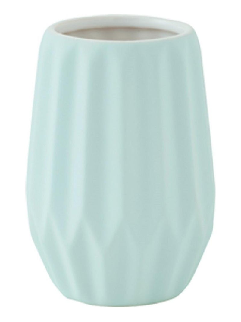 Set de baño cerámica con relieve 3 piezas – FACETTE – Guy Levasseur Azul - Kiabi