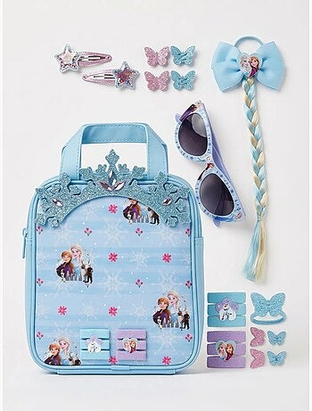 Set de belleza 12 accesorios para el pelo con estuche frozen disney
