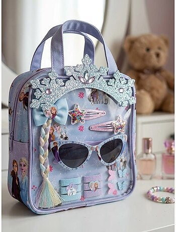 Set de belleza 12 accesorios para el pelo con estuche frozen disney