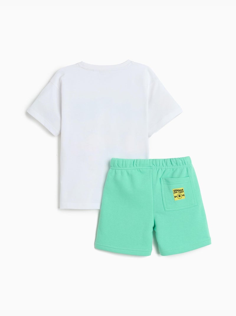 Set de camiseta y pantalones cortos de 'Minions', MO Fashion Blanco - Kiabi