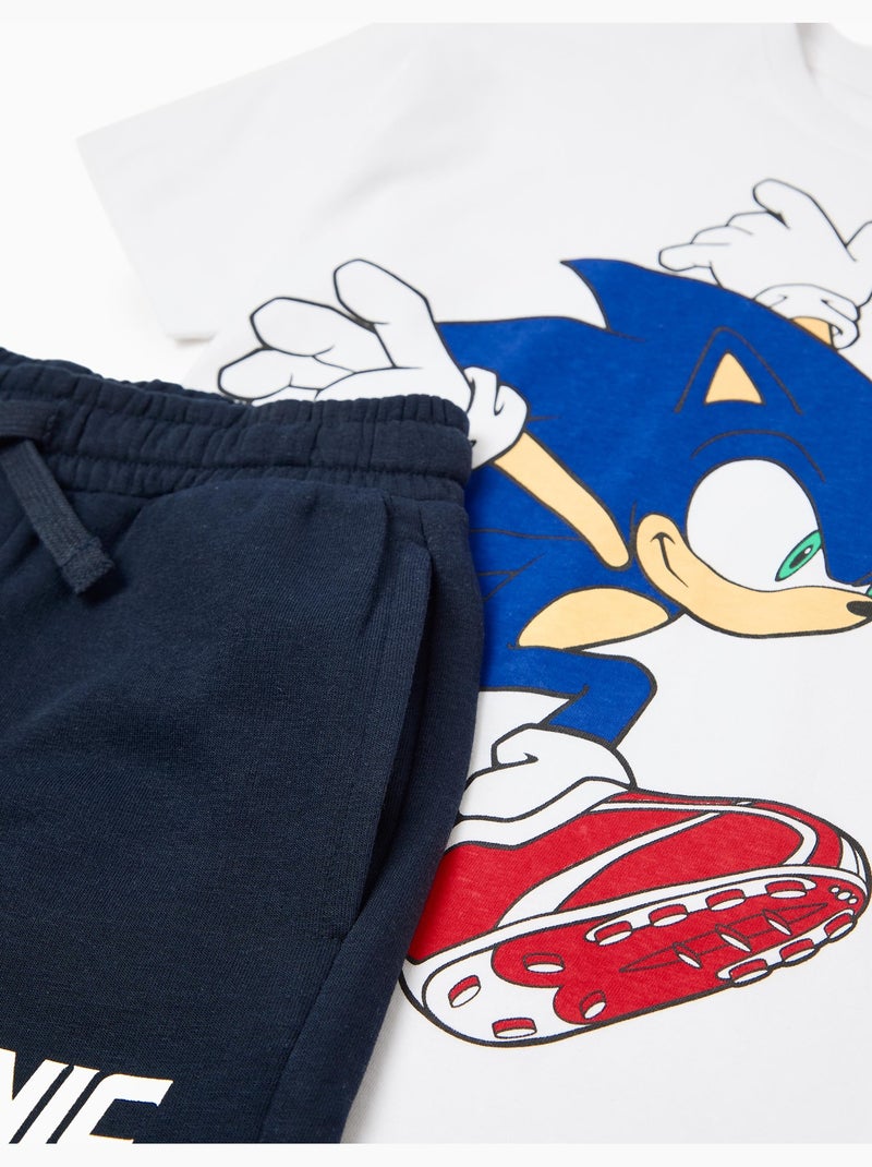 Set de camiseta y pantalones cortos 'Sonic', MO Fashion Azul - Kiabi