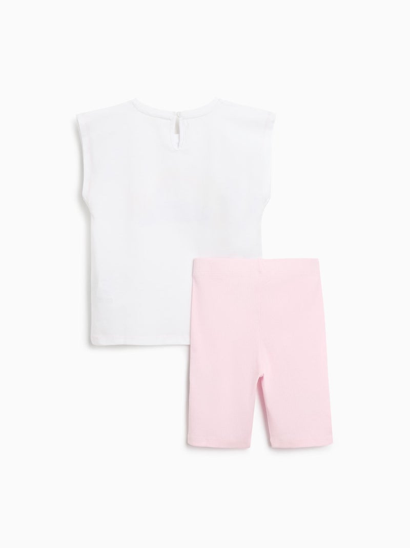 Set de camisetas y mallas, MO Fashion Rosa - Kiabi