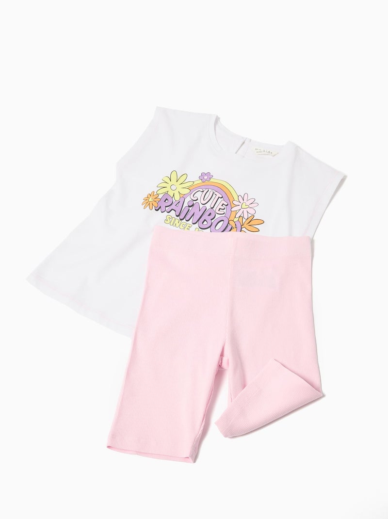 Set de camisetas y mallas, MO Fashion Rosa - Kiabi