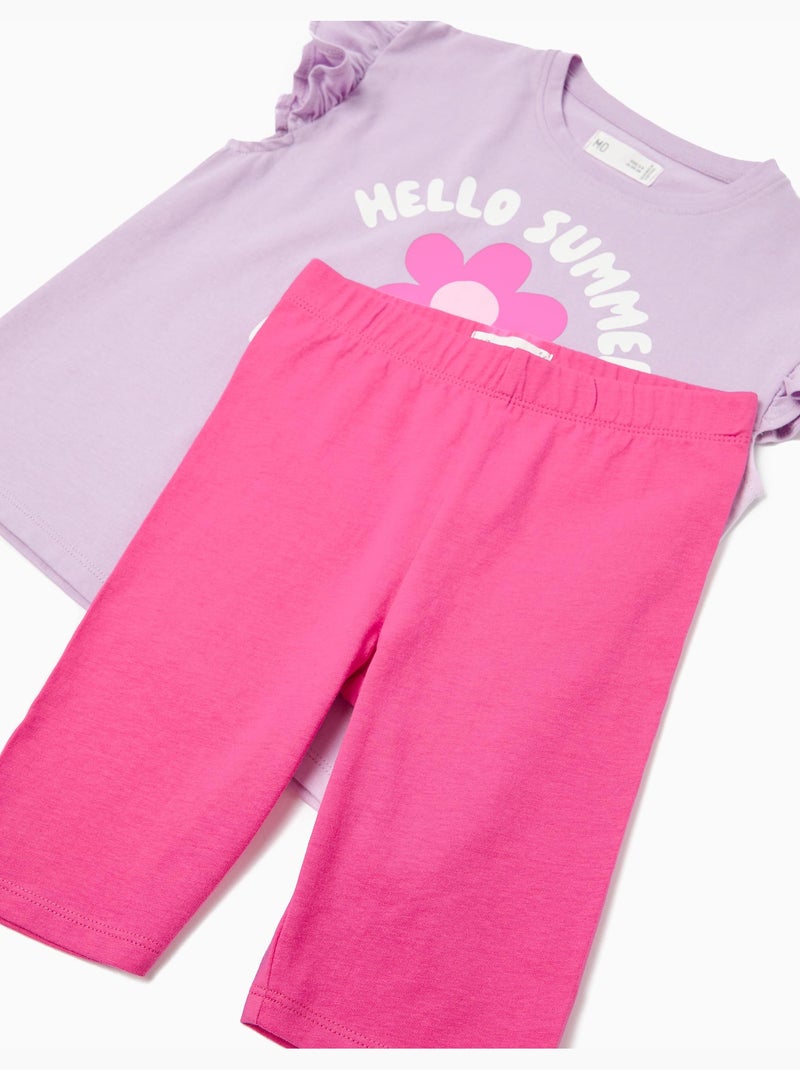 Set de camisetas y mallas, MO Fashion Violeta - Kiabi