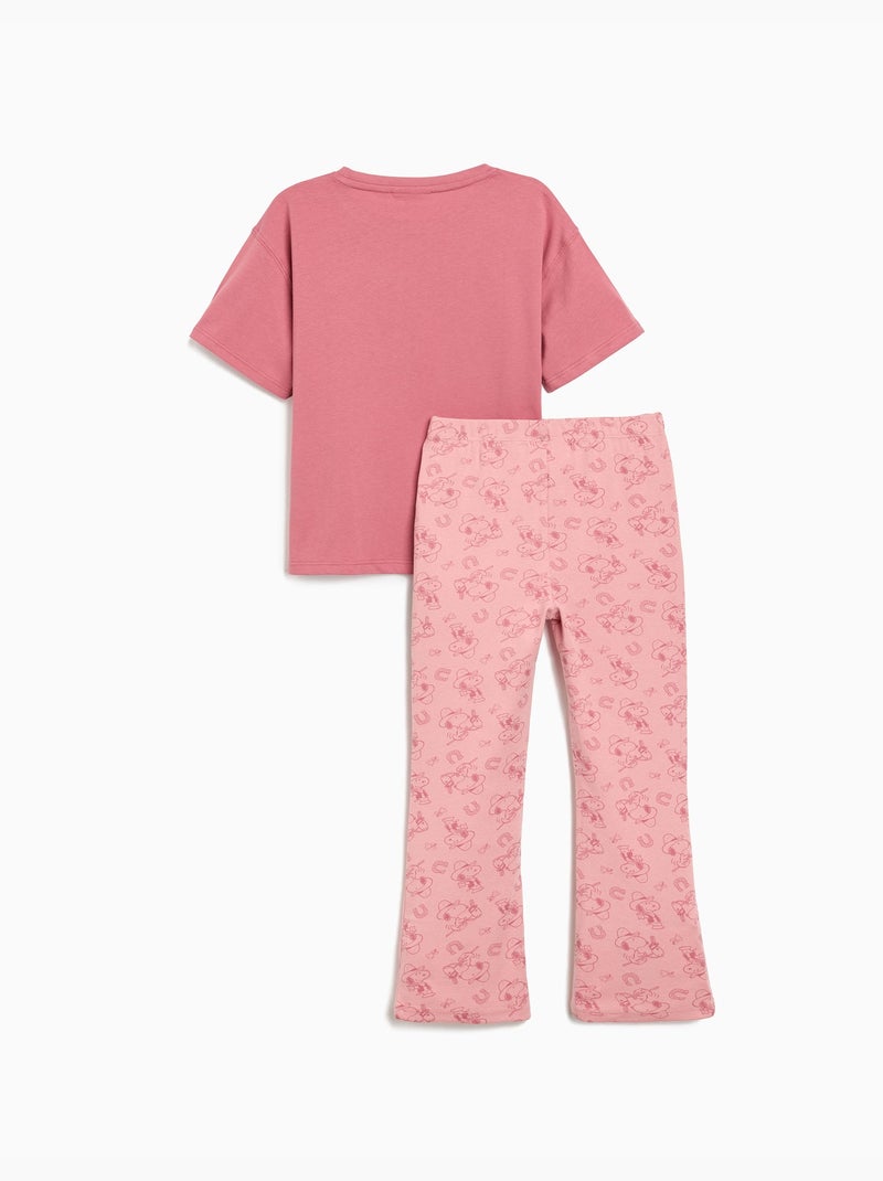 Set de camisetas y mallas "Snoopy", MO Fashion Rosa - Kiabi