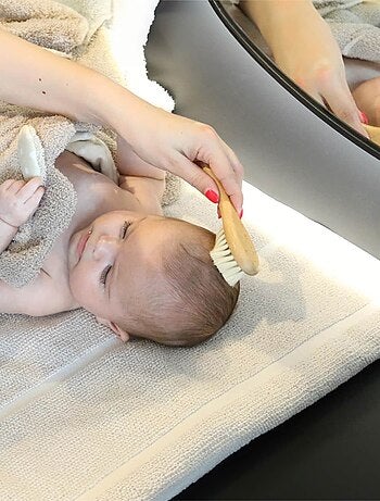 Set de cepillo y peine de madera natural para bebé - bo jungle | Bo Jungle