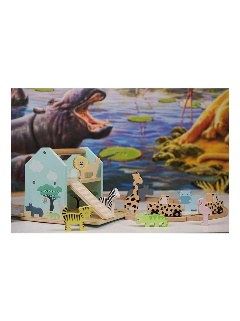 Set de circuito safari de madera | JaBaDaBaDo Multicolor - Kiabi