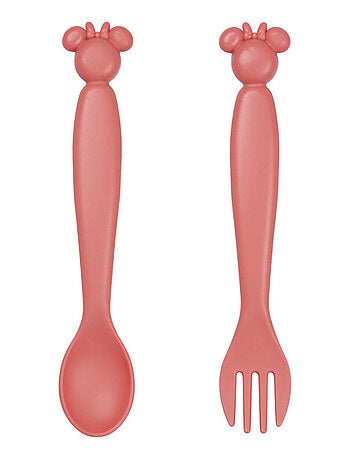 Set de comida infantil Minnie Thermobaby de 5 piezas con vaso 360° antigoteo