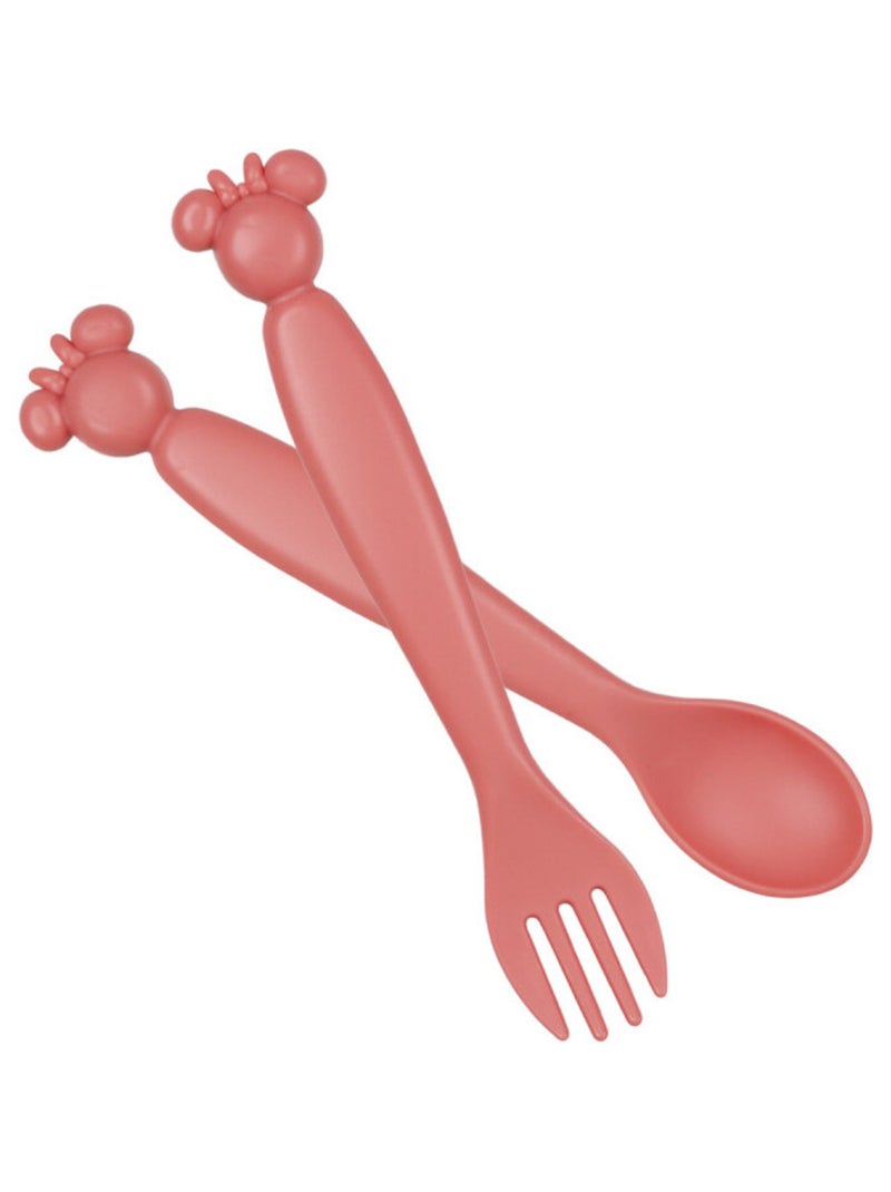 Set de comida infantil Minnie Thermobaby de 5 piezas con vaso 360° antigoteo Rosa - Kiabi