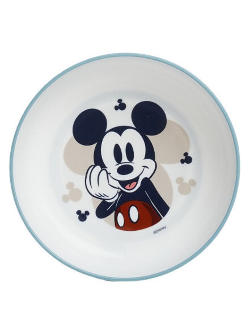 Set de comida para microondas Mickey Mouse Thermobaby de 3 piezas: plato, cuenco y taza Azul - Kiabi