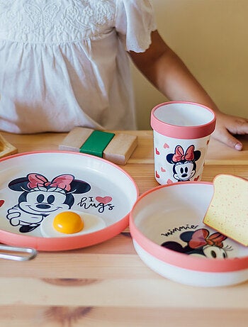 Set de comida para microondas Minnie 3 piezas Thermobaby bol plato taza
