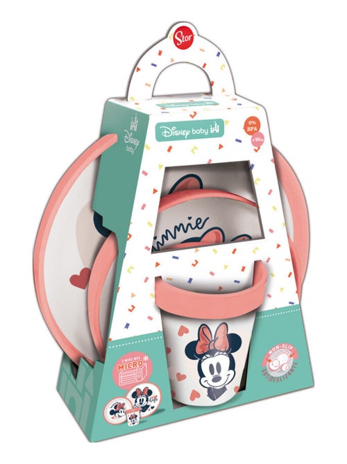 Set de comida para microondas Minnie 3 piezas Thermobaby bol plato taza - Kiabi Set de comida para microondas Minnie 3 piezas Thermobaby bol plato taza - Kiabi