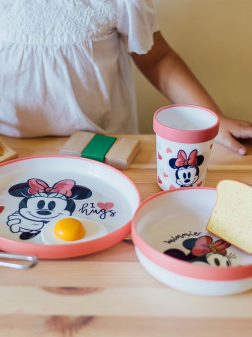 Set de comida para microondas Minnie 3 piezas Thermobaby bol plato taza - Kiabi Set de comida para microondas Minnie 3 piezas Thermobaby bol plato taza - Kiabi