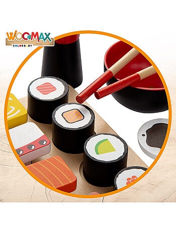 Set de comida sushi de madera WOOMAX