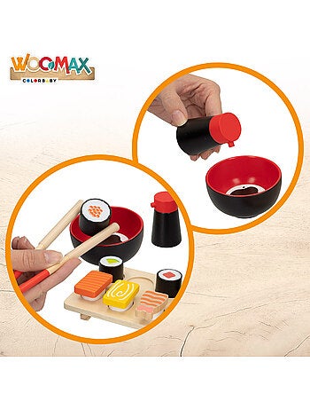 Set de comida sushi de madera WOOMAX