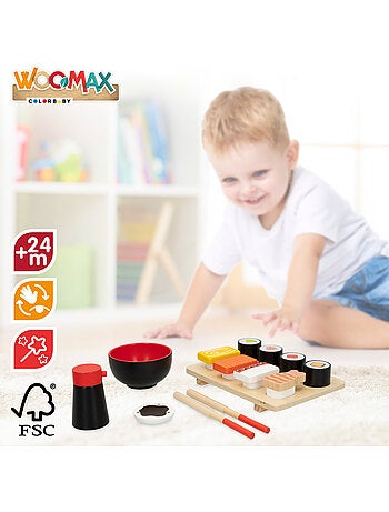 Set de comida sushi de madera WOOMAX