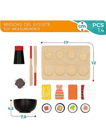 Set de comida sushi de madera WOOMAX