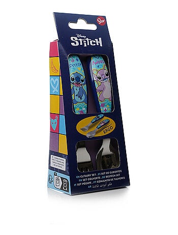 Set de cubiertos de acero inoxidable infantil de 2 piezas Lilo & Stitch Disney Baby