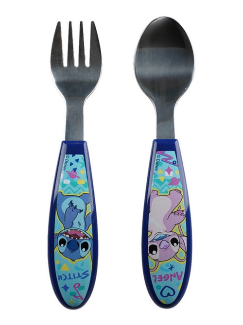 Set de cubiertos de acero inoxidable infantil de 2 piezas Lilo & Stitch Disney Baby - Kiabi Set de cubiertos de acero inoxidable infantil de 2 piezas Lilo & Stitch Disney Baby - Kiabi