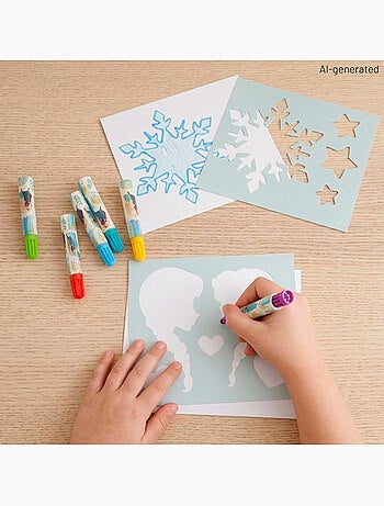 Set de dibujo con mochila frozen