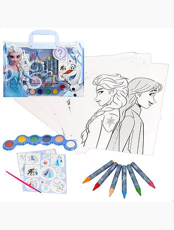 Set de dibujo con pizarra 40 piezas frozen