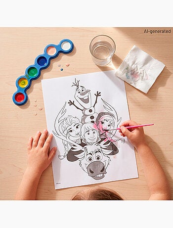 Set de dibujo con pizarra 40 piezas frozen