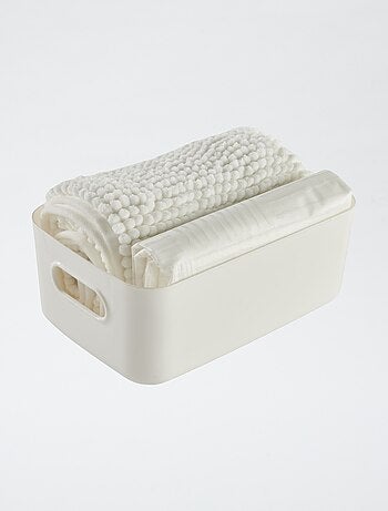 Set de ducha con cesta + cortina de ducha + alfombrilla