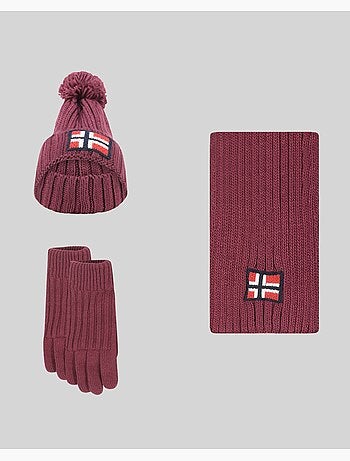 Set de gorro, bufanda y guantes wamilla xamilla zamilla – geographical norway