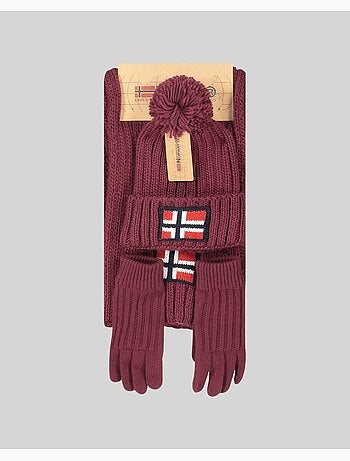 Set de gorro, bufanda y guantes wamilla xamilla zamilla – geographical norway