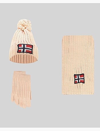 Set de gorro, bufanda y guantes wamilla xamilla zamilla – geographical norway