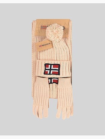 Set de gorro, bufanda y guantes wamilla xamilla zamilla – geographical norway
