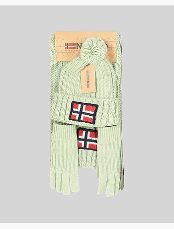 Set de gorro, bufanda y guantes wamilla xamilla zamilla – geographical norway