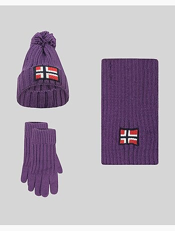 Set de gorro, bufanda y guantes wamilla xamilla zamilla – geographical norway