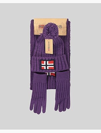 Set de gorro, bufanda y guantes wamilla xamilla zamilla – geographical norway