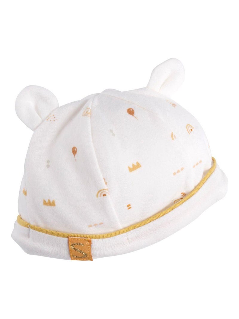 Set de gorro y manoplas de algodón para - SAUTHON Blanco - Kiabi