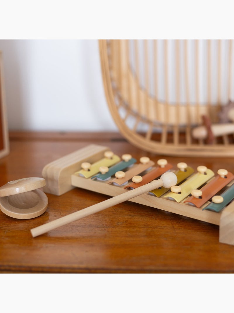 Set de instrumentos musicales de madera para bebés Multicolor - Kiabi