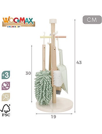 Set de limpieza de madera con 5 piezas WOOMAX