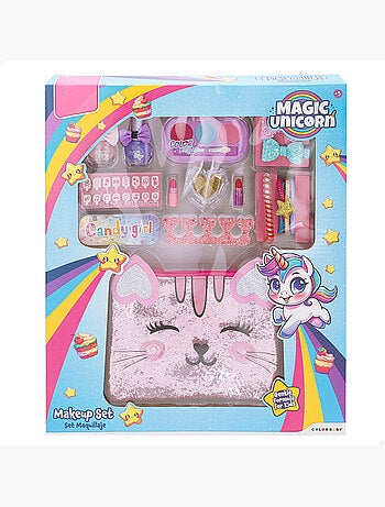 Set de maquillaje con accesorios y neceser colorbaby