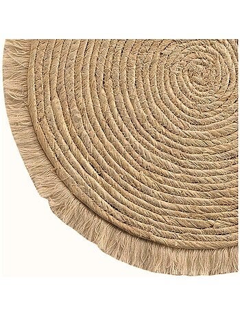 Set de mesa con flecos en junco