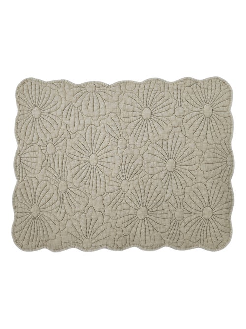 Set de mesa rectangular acolchado con motivo de flores bordado - Kiabi
