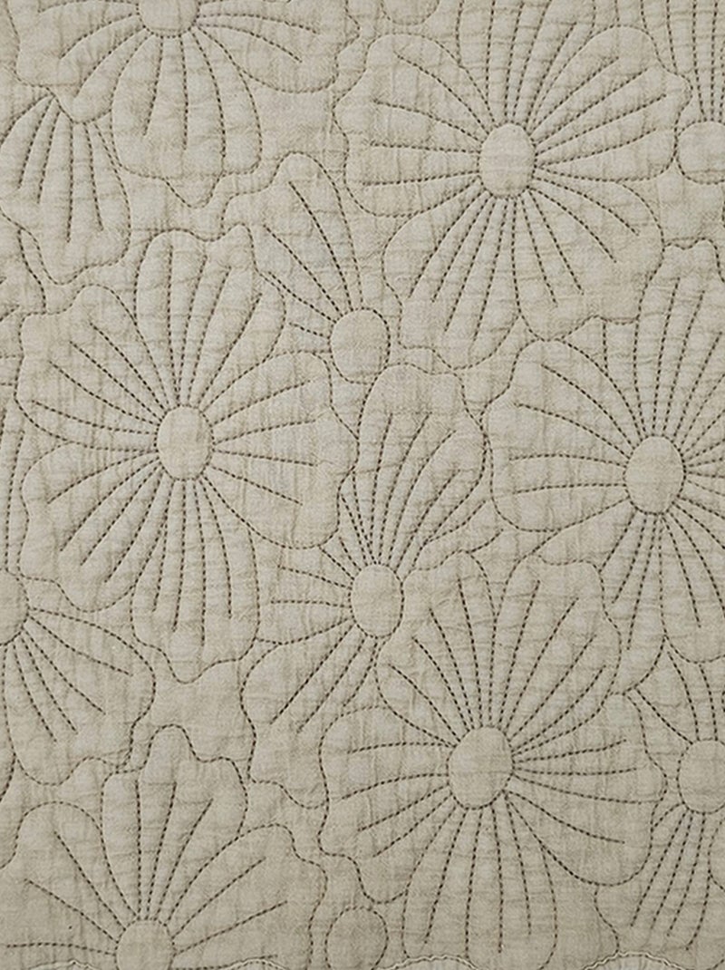 Set de mesa rectangular acolchado con motivo de flores bordado Beige claro - Kiabi