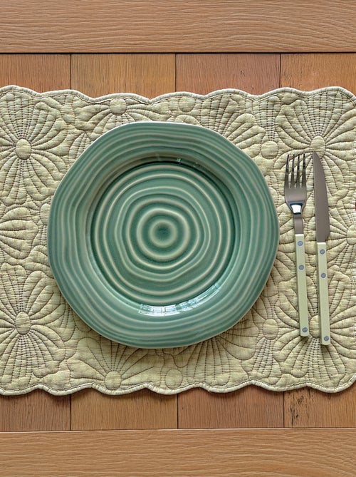 Set de mesa rectangular acolchado con motivo de flores bordado - Kiabi