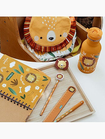 Set de papelería infantil con lápiz, regla y sacapuntas | sassi junior