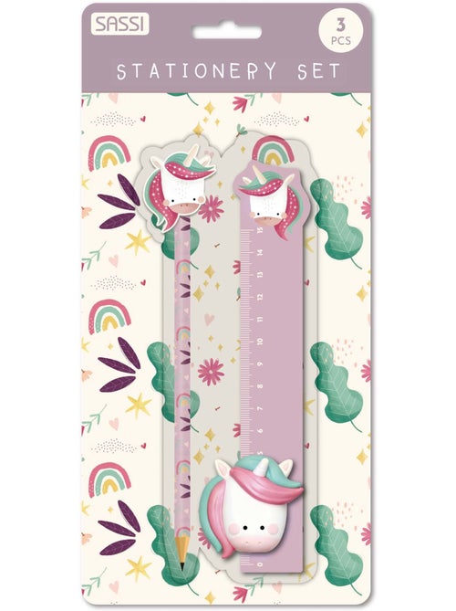 Set de papelería infantil con lápiz, regla y sacapuntas | sassi junior - Kiabi Set de papelería infantil con lápiz, regla y sacapuntas | sassi junior - Kiabi