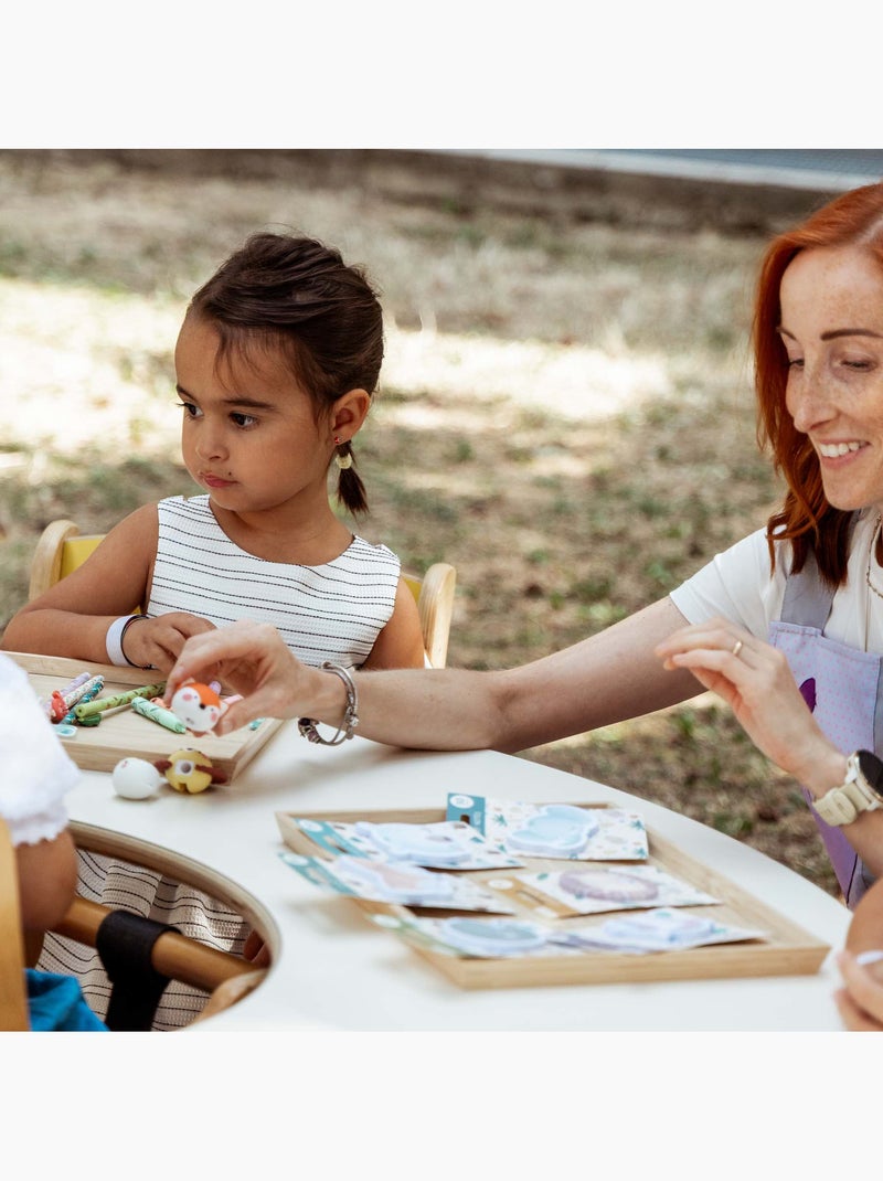 Set de papelería infantil con lápiz, regla y sacapuntas | sassi junior Rosa - Kiabi