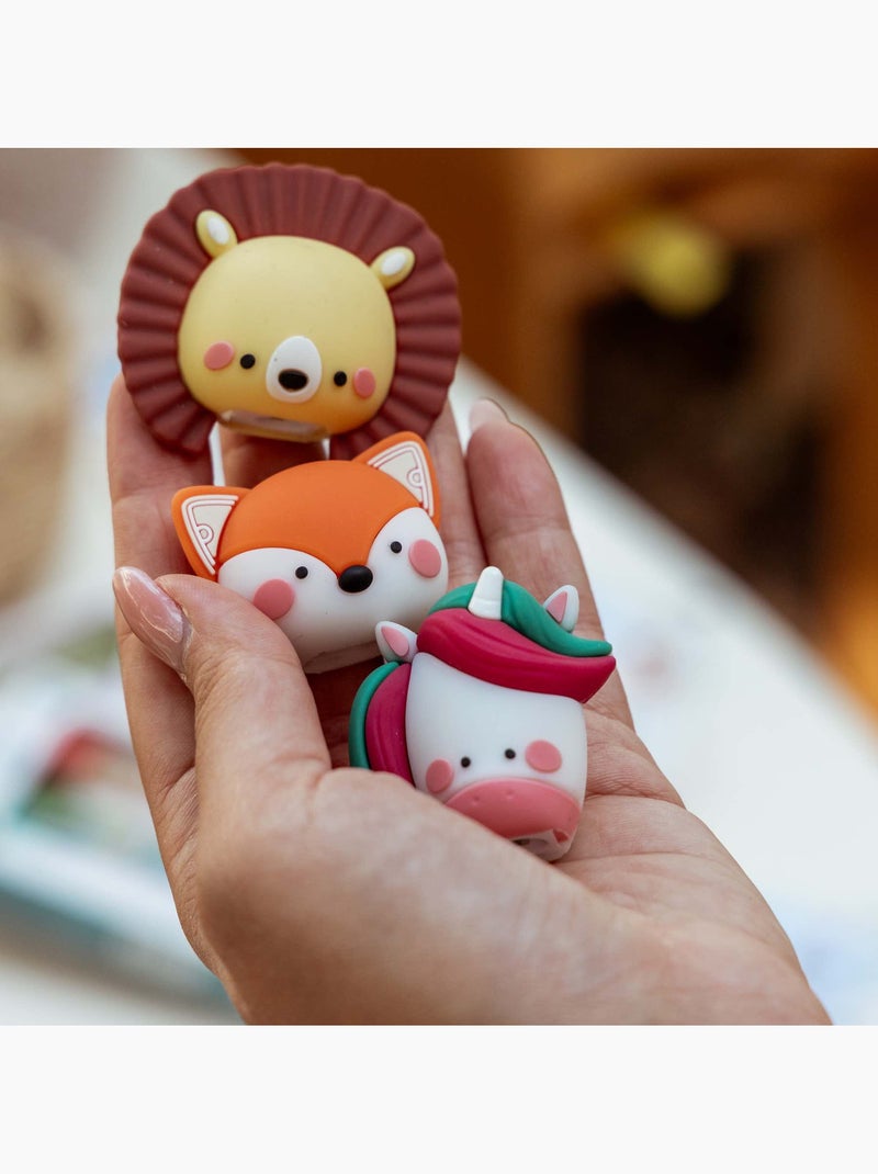 Set de papelería infantil con lápiz, regla y sacapuntas | sassi junior Verde bosque - Kiabi