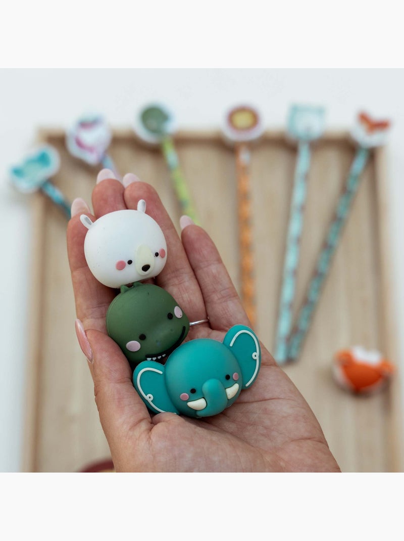 Set de papelería infantil con lápiz, regla y sacapuntas | sassi junior Verde - Kiabi