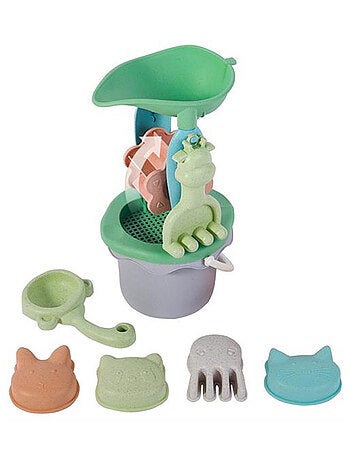 Set de playa y jardín - 8 piezas con molino de paja de trigo | Magni