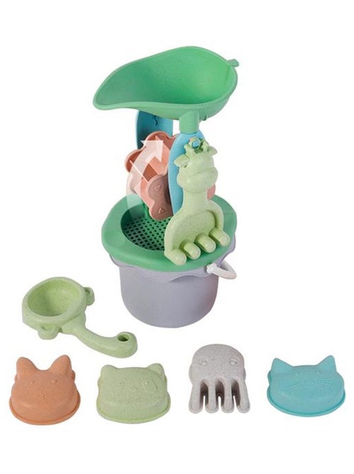 Set de playa y jardín - 8 piezas con molino de paja de trigo | Magni - Kiabi