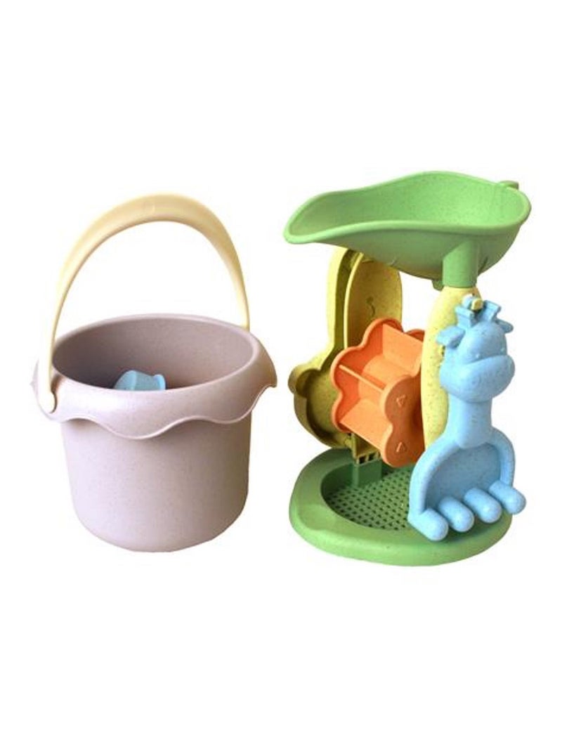Set de playa y jardín - 8 piezas con molino de paja de trigo | Magni Multicolor - Kiabi